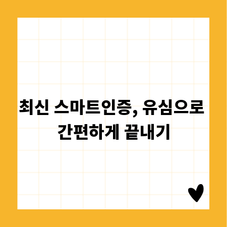 최신 스마트인증, 유심으로 간편하게 끝내기