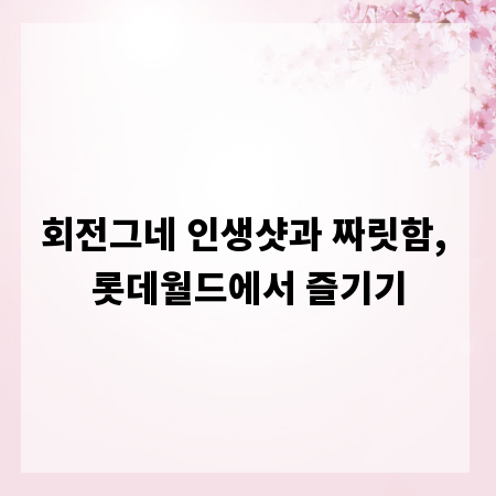 회전그네 인생샷과 짜릿함, 롯데월드에서 즐기기