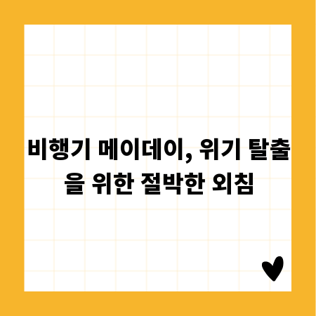 비행기 메이데이, 위기 탈출을 위한 절박한 외침