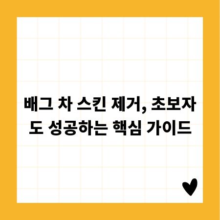 배그 차 스킨 제거, 초보자도 성공하는 핵심 가이드