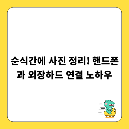순식간에 사진 정리! 핸드폰과 외장하드 연결 노하우