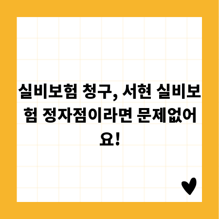 실비보험 청구, 서현 실비보험 정자점이라면 문제없어요!