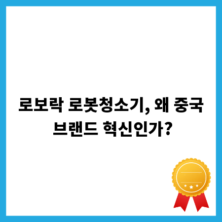 로보락 로봇청소기, 왜 중국 브랜드 혁신인가?