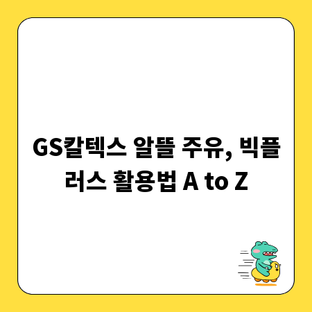 GS칼텍스 알뜰 주유, 빅플러스 활용법 A to Z