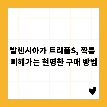 발렌시아가 트리플S, 짝퉁 피해가는 현명한 구매 방법