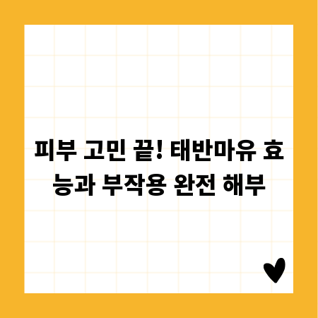 피부 고민 끝! 태반마유 효능과 부작용 완전 해부