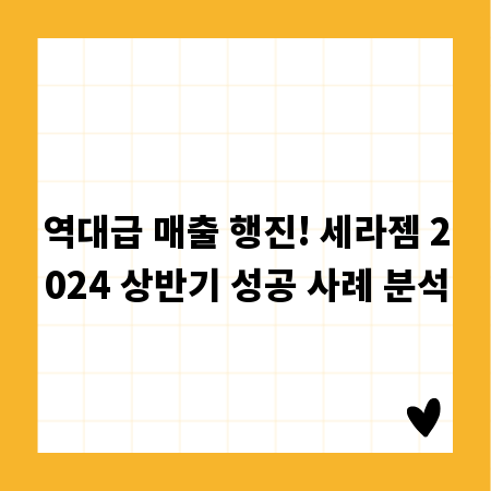 역대급 매출 행진! 세라젬 2024 상반기 성공 사례 분석