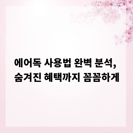에어독 사용법 완벽 분석, 숨겨진 혜택까지 꼼꼼하게