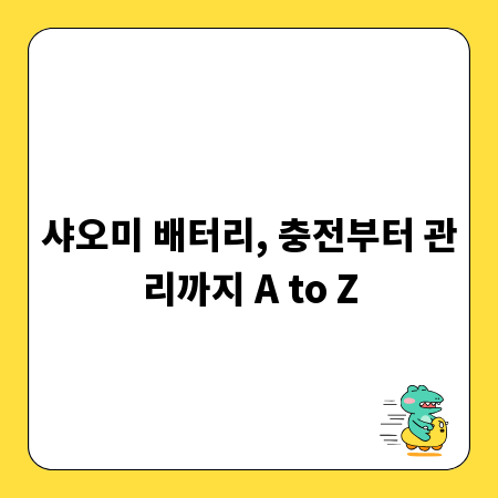 샤오미 배터리, 충전부터 관리까지 A to Z