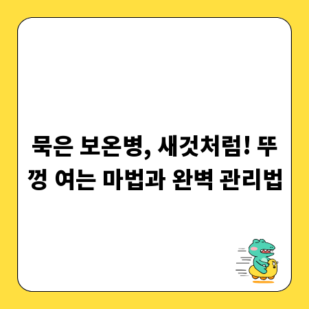 묵은 보온병, 새것처럼! 뚜껑 여는 마법과 완벽 관리법
