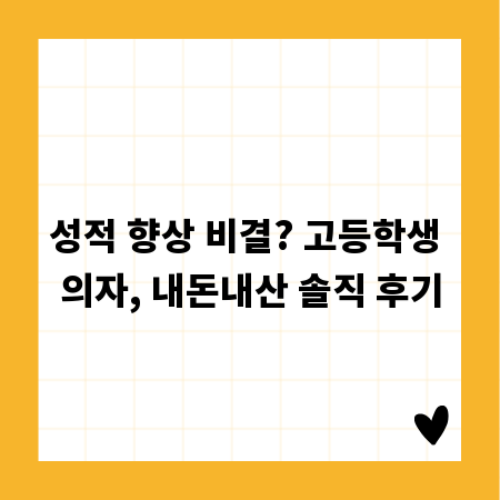 성적 향상 비결? 고등학생 의자, 내돈내산 솔직 후기