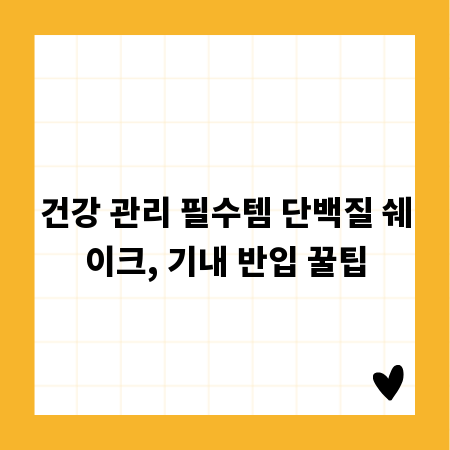 건강 관리 필수템 단백질 쉐이크, 기내 반입 꿀팁