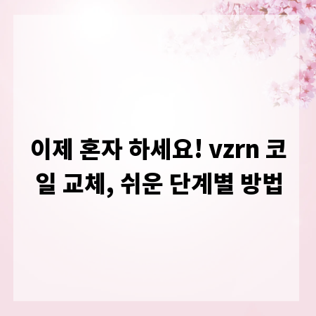 이제 혼자 하세요! vzrn 코일 교체, 쉬운 단계별 방법