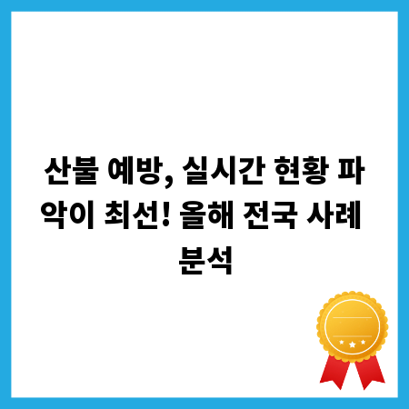 산불 예방, 실시간 현황 파악이 최선! 올해 전국 사례 분석