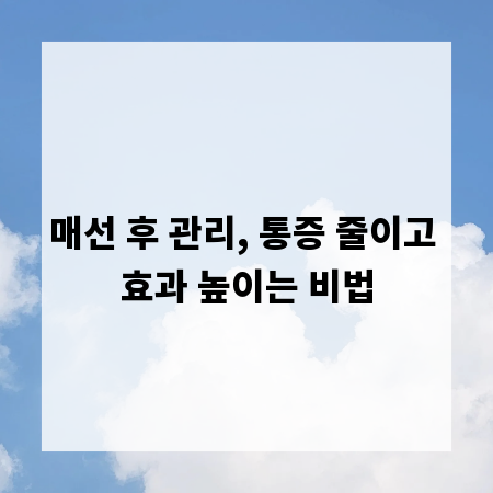 매선 후 관리, 통증 줄이고 효과 높이는 비법