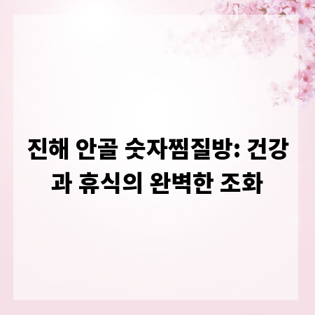 진해 안골 숫자찜질방: 건강과 휴식의 완벽한 조화