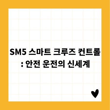 SM5 스마트 크루즈 컨트롤: 안전 운전의 신세계
