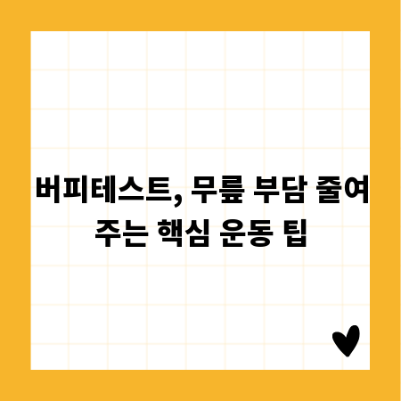 버피테스트, 무릎 부담 줄여주는 핵심 운동 팁