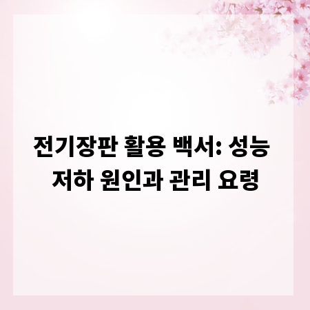 전기장판 활용 백서: 성능 저하 원인과 관리 요령