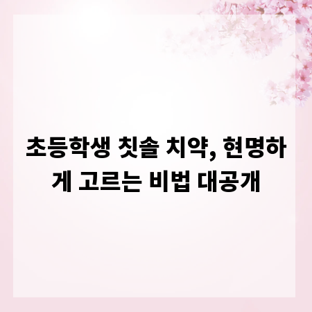 초등학생 칫솔 치약, 현명하게 고르는 비법 대공개