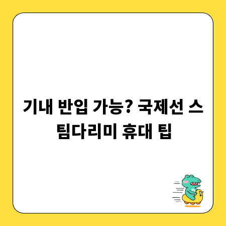 기내 반입 가능? 국제선 스팀다리미 휴대 팁