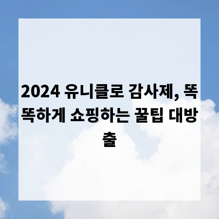2024 유니클로 감사제, 똑똑하게 쇼핑하는 꿀팁 대방출