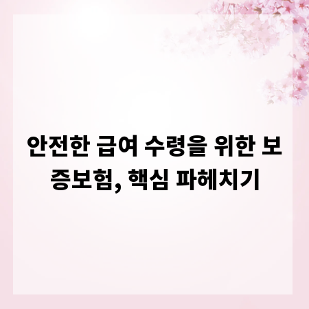 안전한 급여 수령을 위한 보증보험, 핵심 파헤치기