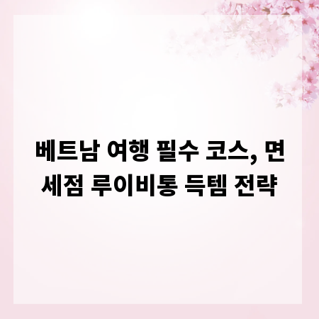 베트남 여행 필수 코스, 면세점 루이비통 득템 전략