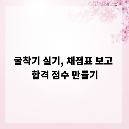 굴착기 실기, 채점표 보고 합격 점수 만들기