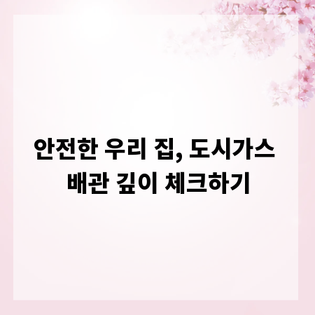안전한 우리 집, 도시가스 배관 깊이 체크하기