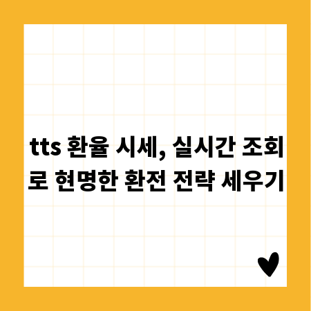 tts 환율 시세, 실시간 조회로 현명한 환전 전략 세우기