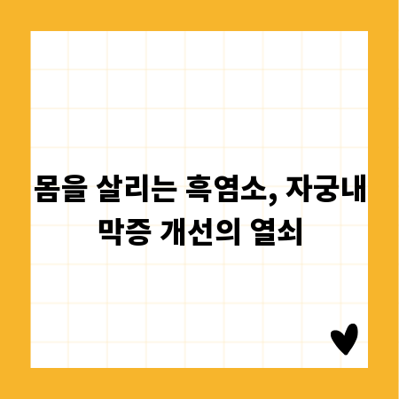 몸을 살리는 흑염소, 자궁내막증 개선의 열쇠