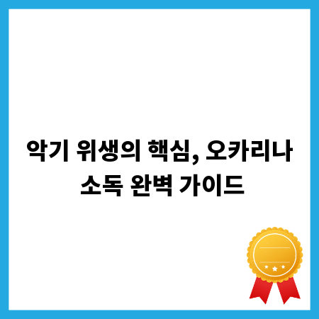 악기 위생의 핵심, 오카리나 소독 완벽 가이드